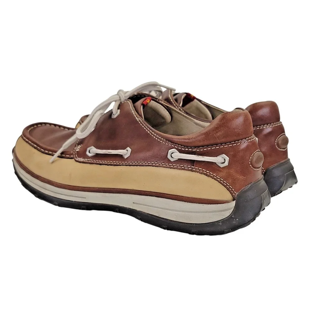 Rockport I. Travel Men's Brown‎ Leather Schooner Deck Boat Shoes Size 13 M
